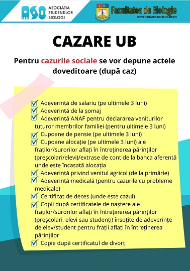 Info cazări 2021 acte necesare1